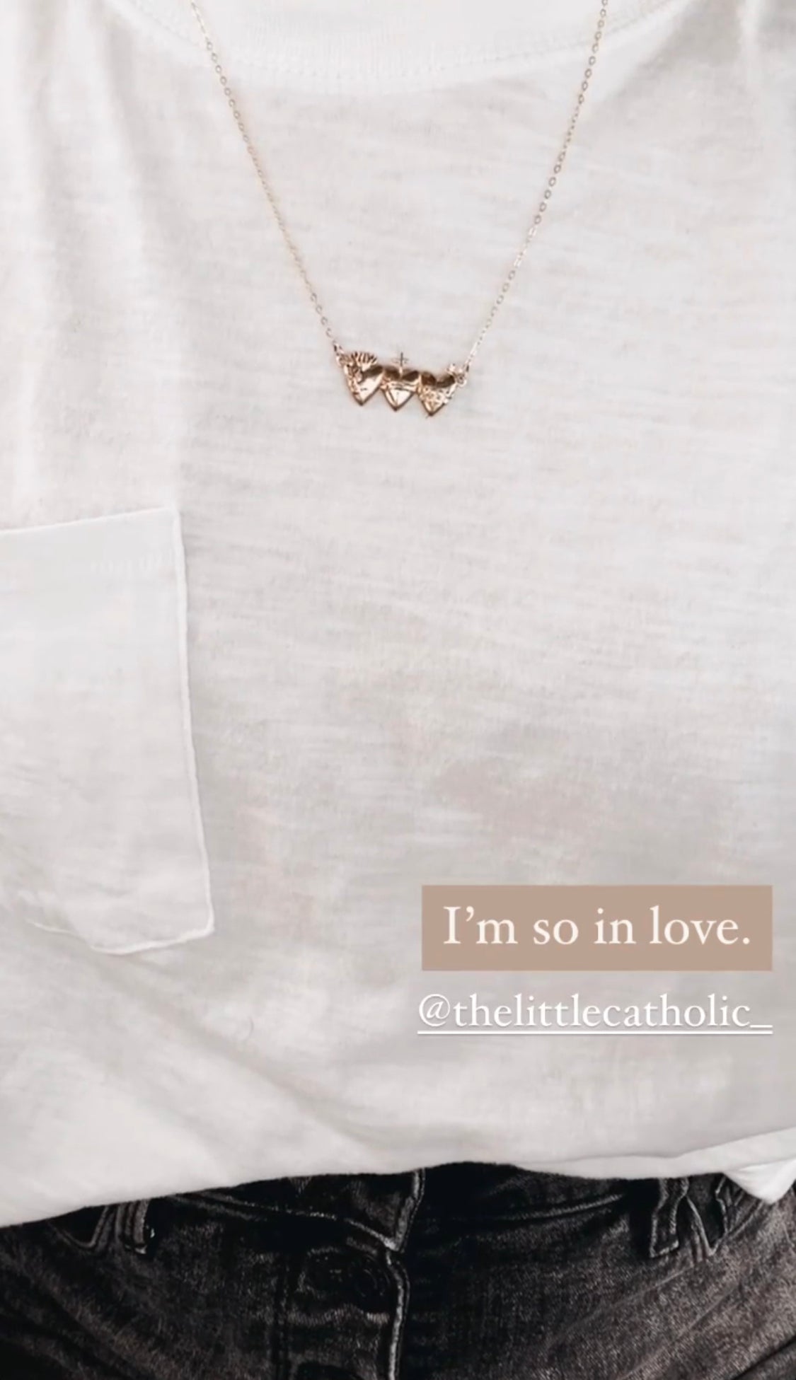 Sacred Hearts of the Holy Family Necklace