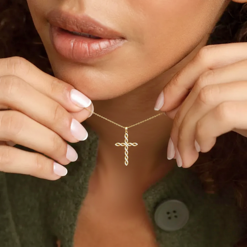 Twisted Cross Necklace