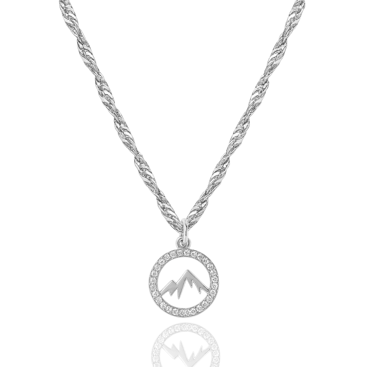 Faith Moves Mountains Necklace in Gold and Silver