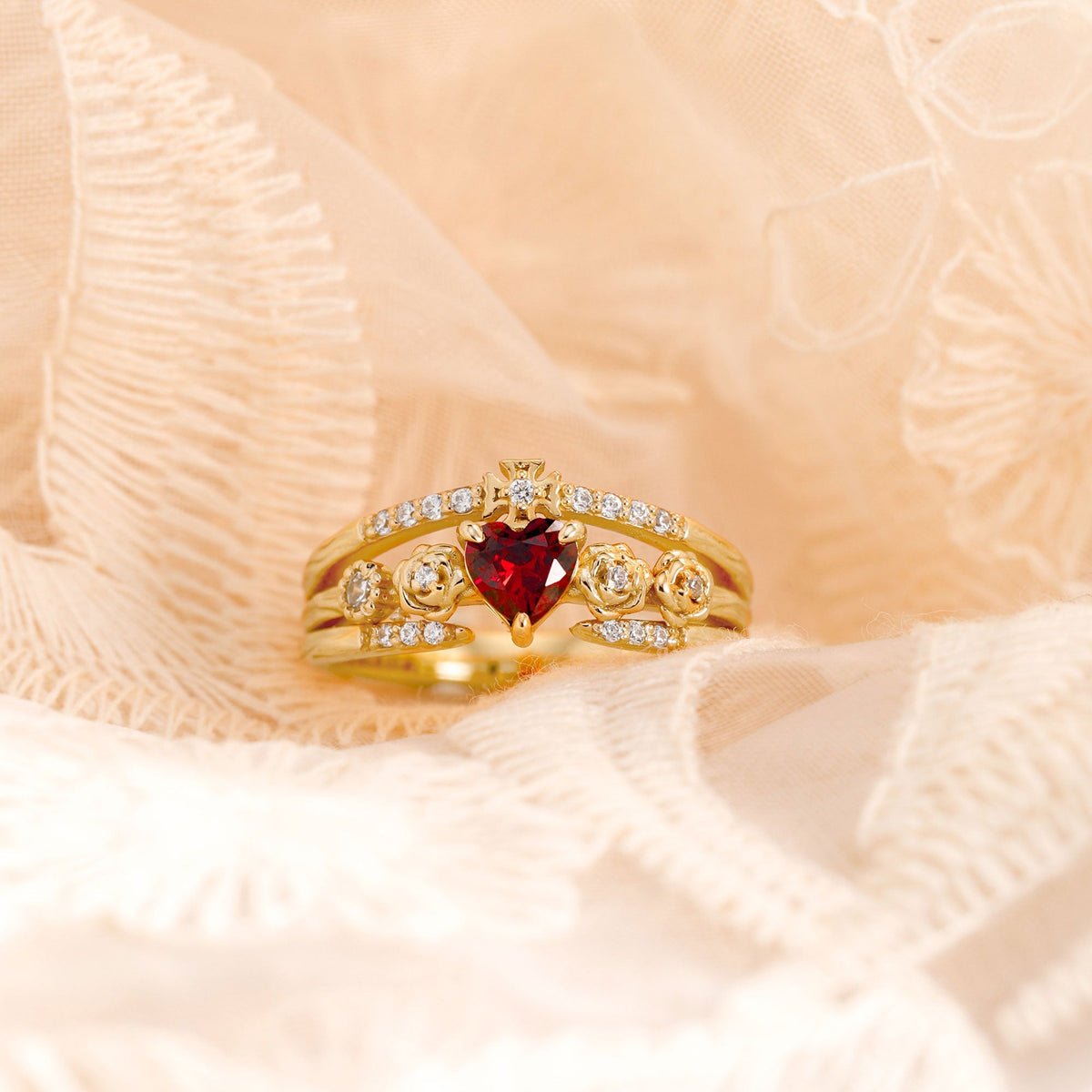 Sacred Heart Bloom Ring